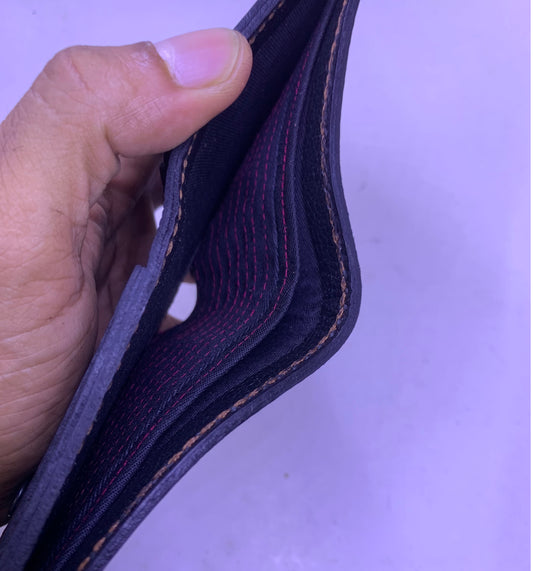 Oiled bifold wallet, Handmade Hand-Stitched