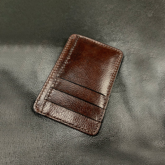 SKULLCODE SIDESLOT Oiled leather, Handmade Hand-Stitched