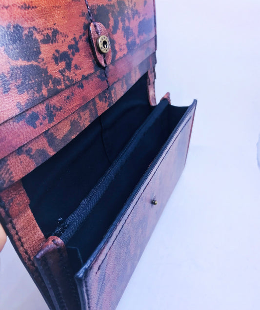 python print AVA wallet, Handmade Hand-Stitched