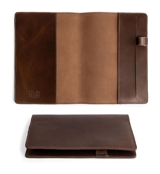 Journal Leather covered, handmade - Hand stitched ( L: 22.5cm x W: 16cm x D: 1.8cm)