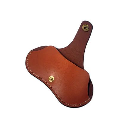 Handmade Leather Sunglasses Case – Slim Eyeglass Holder with Snap Closure Handmade - Hand Stiched