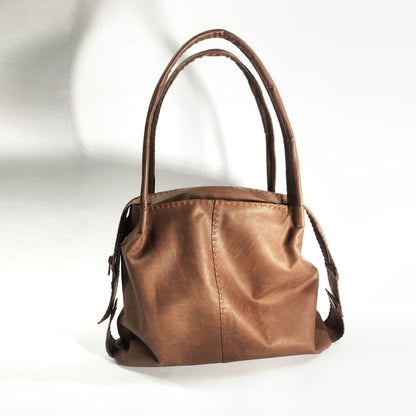 Luna hand Bag, pure leather, Handmade Hand-Stitched