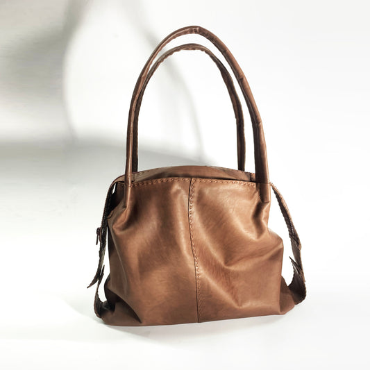 Luna hand Bag, pure leather, Handmade Hand-Stitched