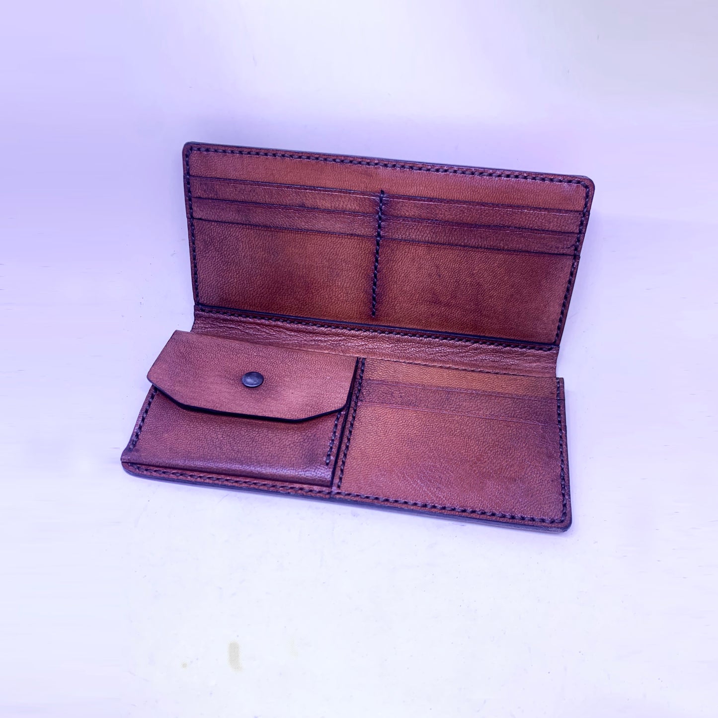 Voyager long wallet, Handmade Hand-Stitched