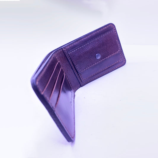 Oiled bifold wallet, Handmade Hand-Stitched