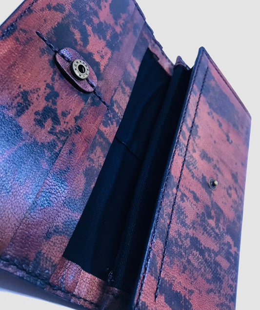 python print AVA wallet, Handmade Hand-Stitched