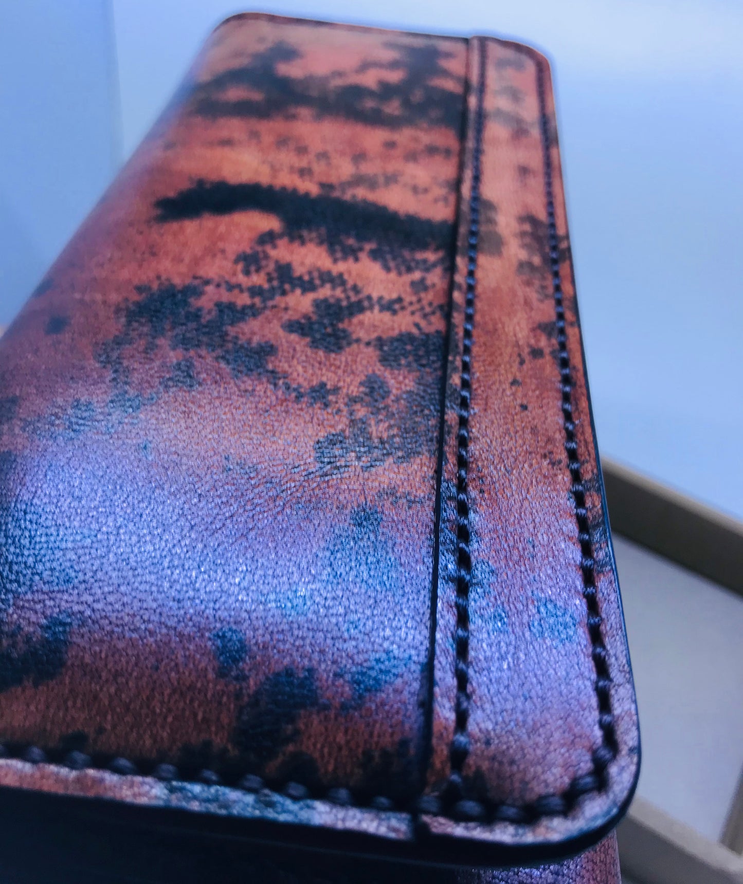 python print AVA wallet, Handmade Hand-Stitched