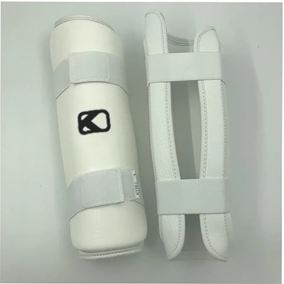 Arm and Shin Protectors Guard Shin protector For Taekwondo Martial Arts Pu Leather White Protector taekwondo arm guard shin guard