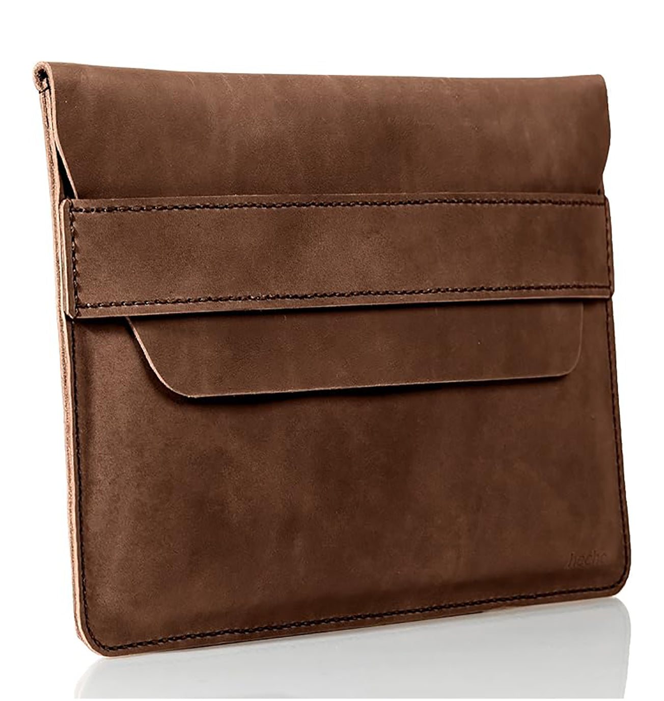 Top-Grain Leather Case for iPad Pro 13, iPad Air 13 & iPad Pro 12.9 M1/M2 with Pencil Holder - Handmade - Hand Stitched