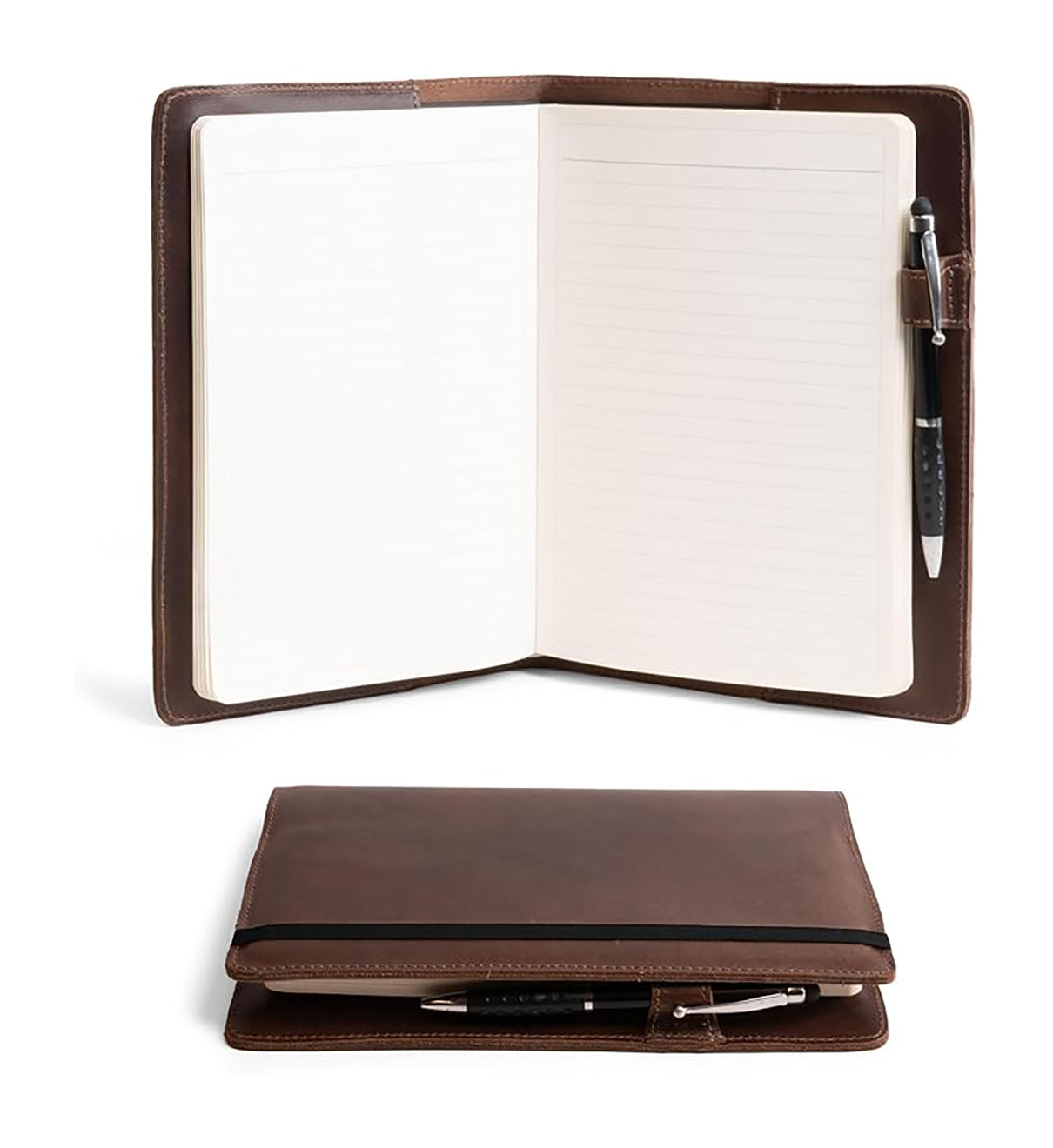 Journal Leather covered, handmade - Hand stitched ( L: 22.5cm x W: 16cm x D: 1.8cm)