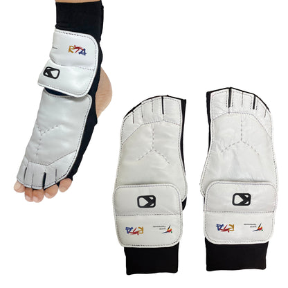 Taekwondo Foot Protector, Leather Sparring, Foot Guard, Protective Foot Gear for Men Women Kids
