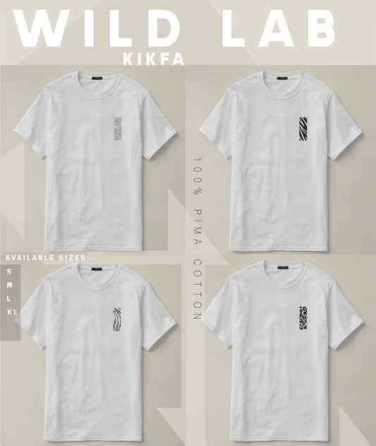WildLAB White WHITE animal skin printed tee