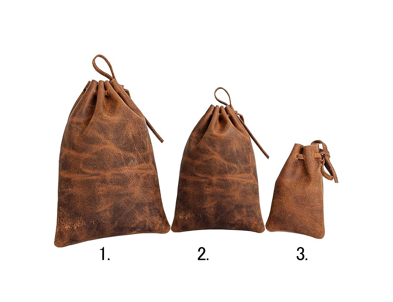 Leather (Drawstring Pouch) multipurpose